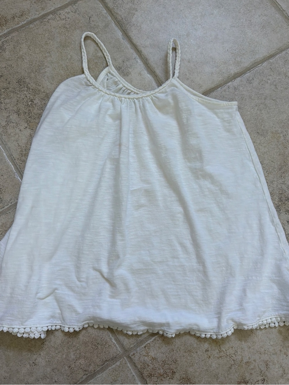 Old Navy White Spaghetti Strap Tank Top - Picture 2 of 4